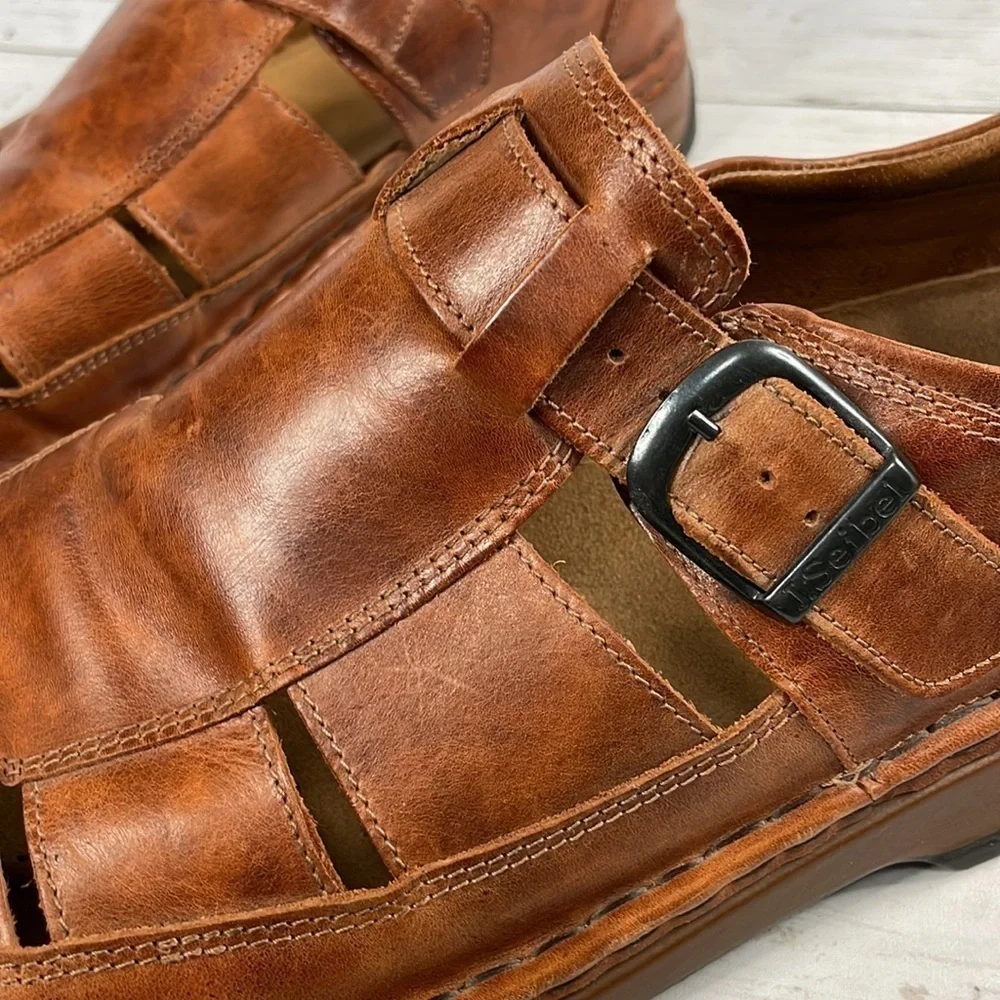 Josef Seibel Whiskey Brown Fisherman Sandals Max 74 | Men main image 3